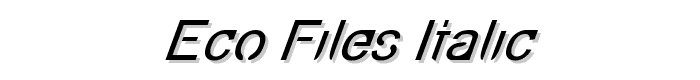 Eco-Files Italic font
